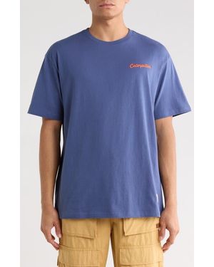 CAT WWR Relaxed Fit Let's Roll Danny Graphic T-Shirt - Blue