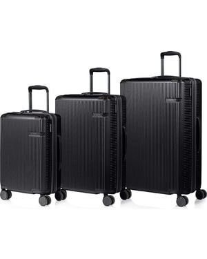 CHAMPS Legacy 3-Piece Hardside Luggage Set - Black