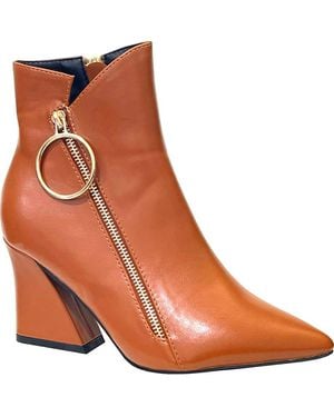 Ninety Union Classic Block Heel Bootie - Brown
