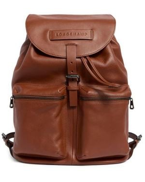 Longchamp Lc3D Large Leather Backpack - Brown