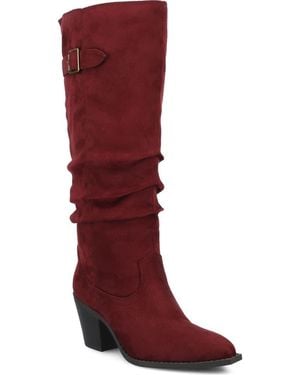 Journee Collection Kaleah Extra Wide Calf Boot - Red