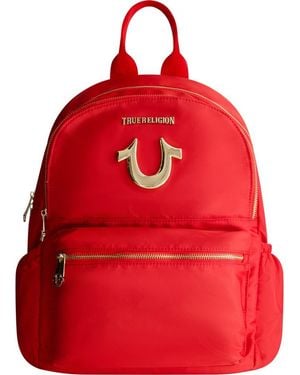 TRUE RELIGION Horseshoe Nylon Backpack - Red