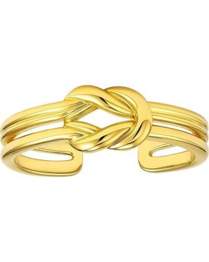 Gabi Rielle Two-Tone Adjustable Parallel Band Ring - Metallic
