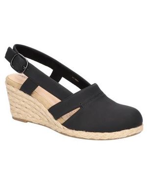 Easy Street Stargaze Espadrille Wedge Pump - Black