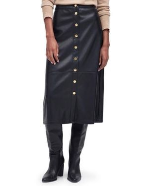 Barbour Alberta Faux Leather Skirt - Black