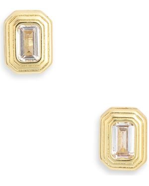 Nordstrom Rack Cubic Zirconia Geometric Stud Earrings - Metallic