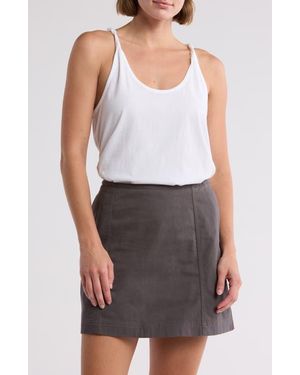 Melrose and Market Twist Strap Tank Top - Gray