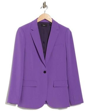Theory Staple Notch Lapel Blazer - Purple