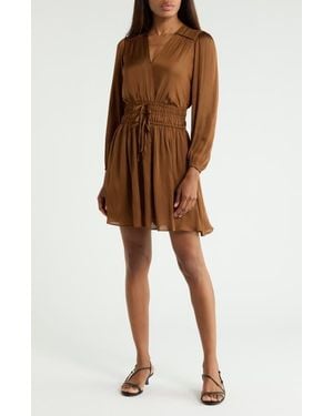 10 Crosby Derek Lam Calanthe Long Sleeve Dress - Brown