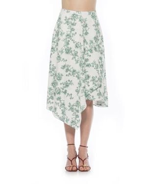Alexia Admor Jess Asymmetric Midi Skirt - Blue