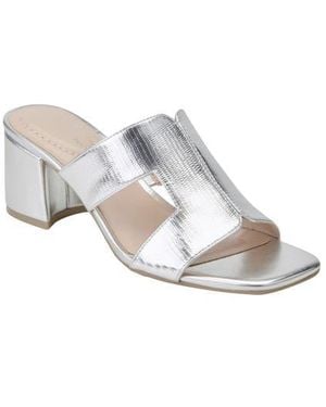 Bandolino Merring Block Heel Metallic Sandal - White