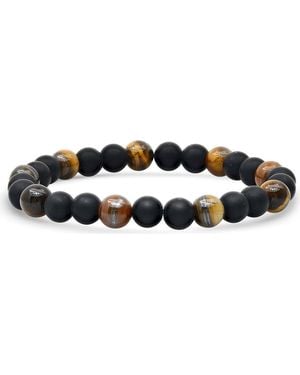 Steeltime Tiger's Eye & Lava Stone Beaded Bracelet - Blue