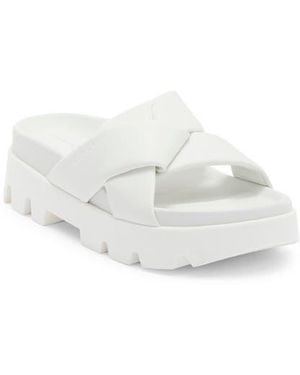 Ferragamo Air Lug Slide Sandal - White