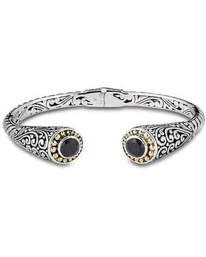 Samuel B. Tipped Two-Tone Bangle - Black
