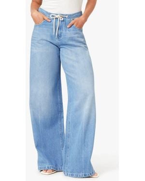 Habitual Lia Drawstring Wide Leg Jeans - Blue