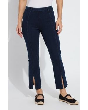 Lyssé Britt Split Ankle Flare Leg Jeans - Blue