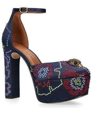 Kurt Geiger Kensington Ankle Strap Platform Sandal - Blue