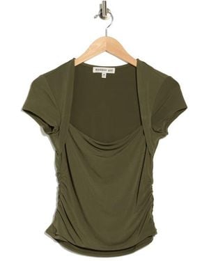 Madden Girl Layered Ruched Top - Green