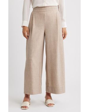 Wit & Wisdom Ultra Skyrise Pleated Wide Leg Pants - Natural