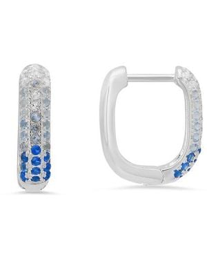 Queen Jewels Ombré Hoop Earrings - White