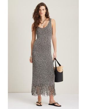 Nordstrom Fringe Maxi Sweater Dress - White
