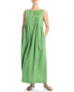 Max Studio Sleeveless Button Front Maxi Dress - Green