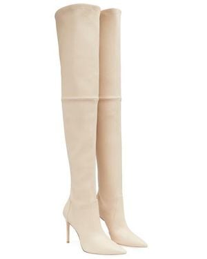 Stuart Weitzman Ultrastuart 100 Stretch Pointed Toe Over The Knee Boot - White