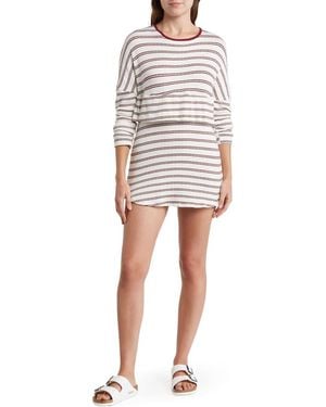 Go Couture Layered Long Sleeve Dress - White