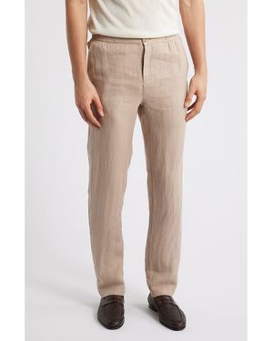 Bugatchi Tristan Drawstring Linen Pants - Natural