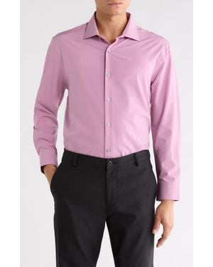 Perry Ellis Performance Tech Solid Shirt - Pink