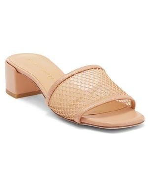 Stuart Weitzman Cayman 35 Block Slide Sandal - Natural
