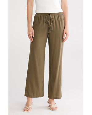 Ellen Tracy Wide-Leg Pants - Green