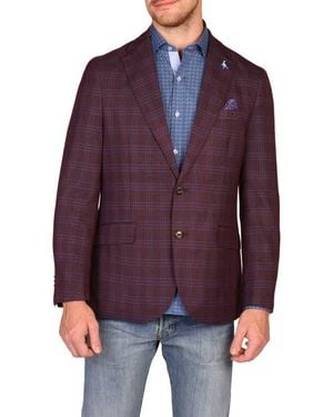 Tailorbyrd Modern Fit Glen Plaid Mèlange Sport Coat - Purple