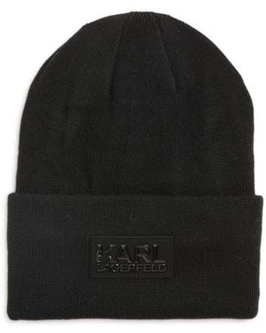 Karl Lagerfeld Fleece Lined Beanie - Black