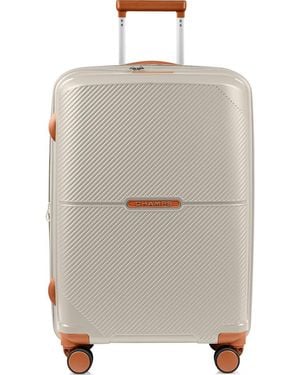 CHAMPS Vintage Aura Medium Hardside Checked Suitcase - Gray