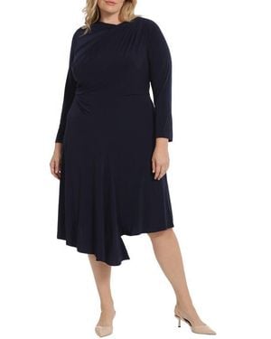 Maggy London Gathered Dress - Blue