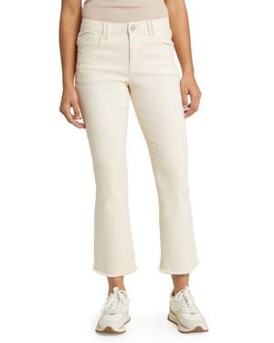 Wit & Wisdom Tatum 'Ab'Solution Frayed High Waist Ankle Flare Jeans - Natural