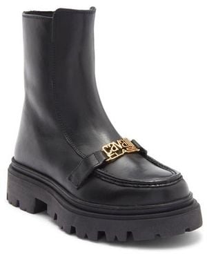 Roberto Cavalli Cortina Lug Platform Boot - Black