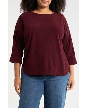 Max Studio Corduroy Knit Top - Red