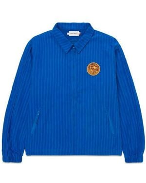 Honor The Gift Tonal Stripe Logo Detail Zip Jacket - Blue
