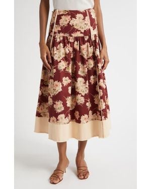 Cinq À Sept Mae Bouquet Fray Maxi Skirt - Multicolor