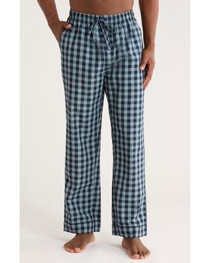 Tahari Plaid Pajama Pants - Blue