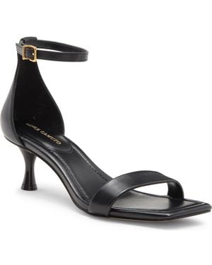 Vince Camuto Vinkely Square Toe Kitten Heel Sandal - Metallic