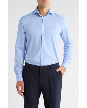 Ted Baker Slim Fit Four-Season Performance Dress Shirt - Blue