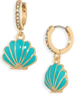 Leith Shell Drop Earrings - Blue