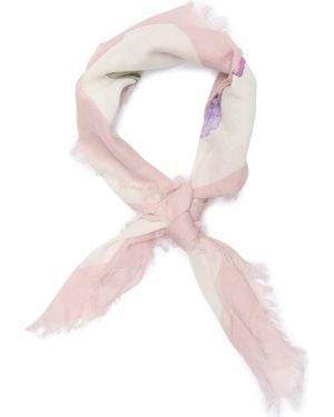 BCBGeneration Floral Cotton Square Scarf - Pink