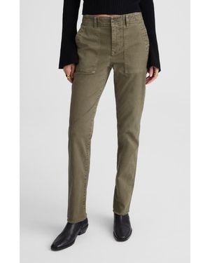 Madewell Garment Dyed Slim Straight Leg Utility Pants - Green