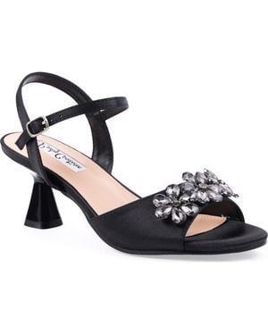 Lady Couture Liz Floral Crystal Sandal - Blue