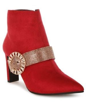 Rag & Co Asagao Water Repellent Bootie - Red