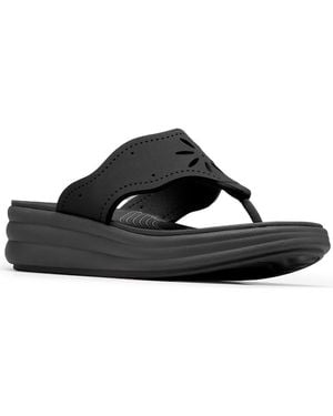 Clarks Drift Daisy Sport Flip Flop - Black